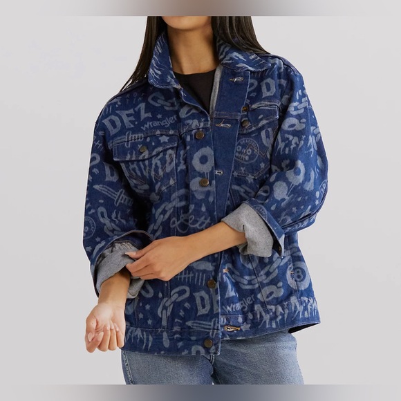 NWT WRANGLER X DEADFELLAZ DENIM JACKET:BLUE DENIM - Picture 3 of 8